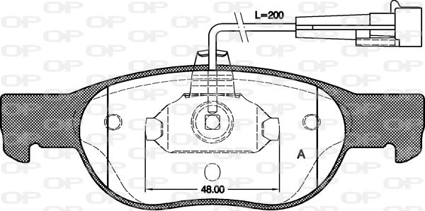 OPEN PARTS Комплект тормозных колодок, дисковый тормоз BPA0588.11